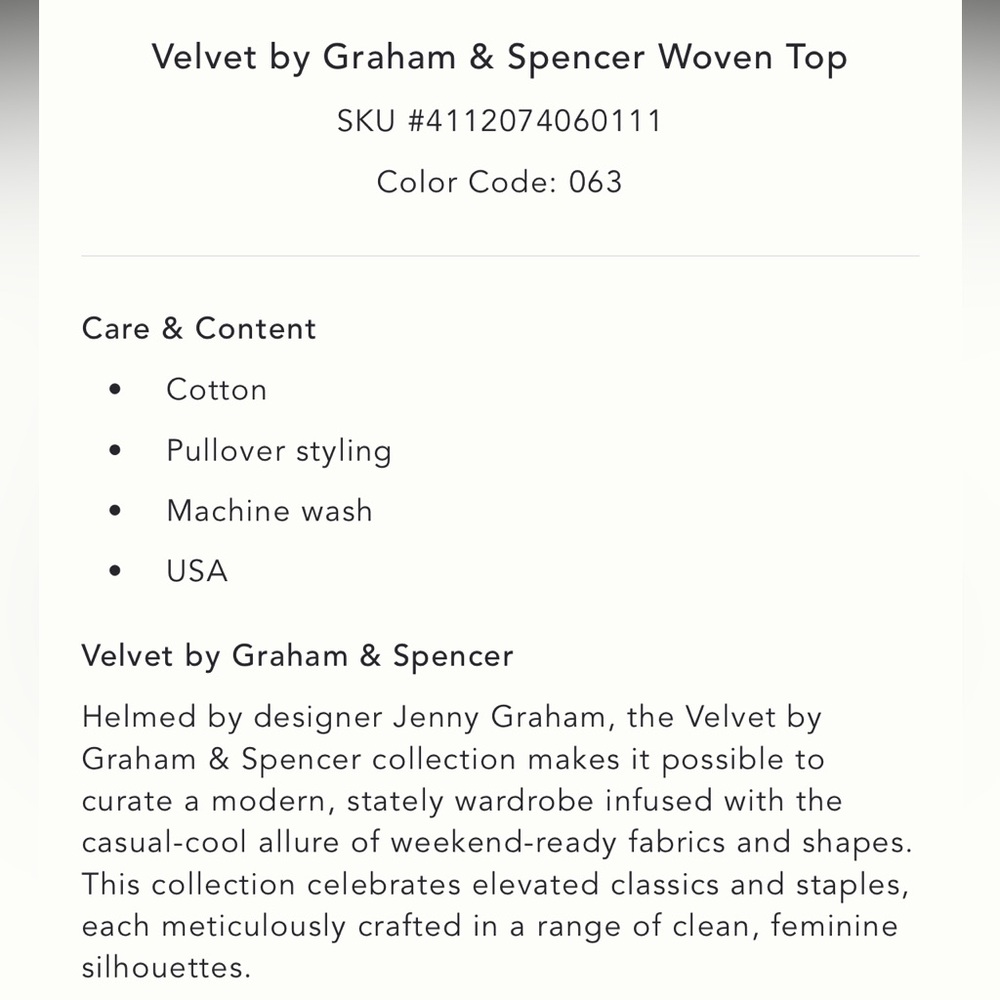 Anthropologie Velvet & Graham Woven Top Small - Picture 4 of 9